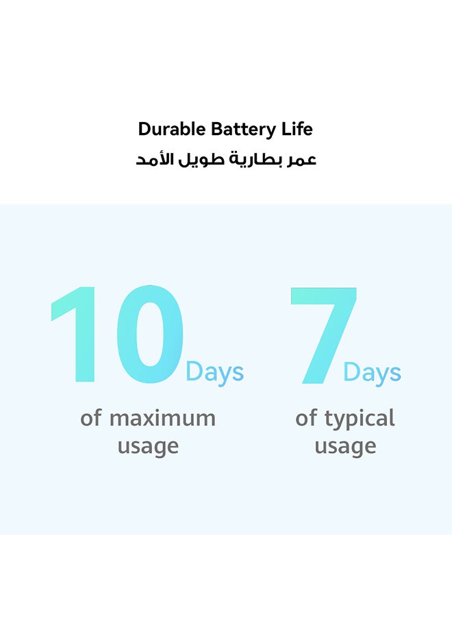 Watch Fit 3 Smartwatch, 1.82 Inch AMOLED Display, Ultra Slim Design, Scientific Workout Coach, Upgraded Health Management, Compatible With iOS And Android + FreeBuds SE 2 Moon White