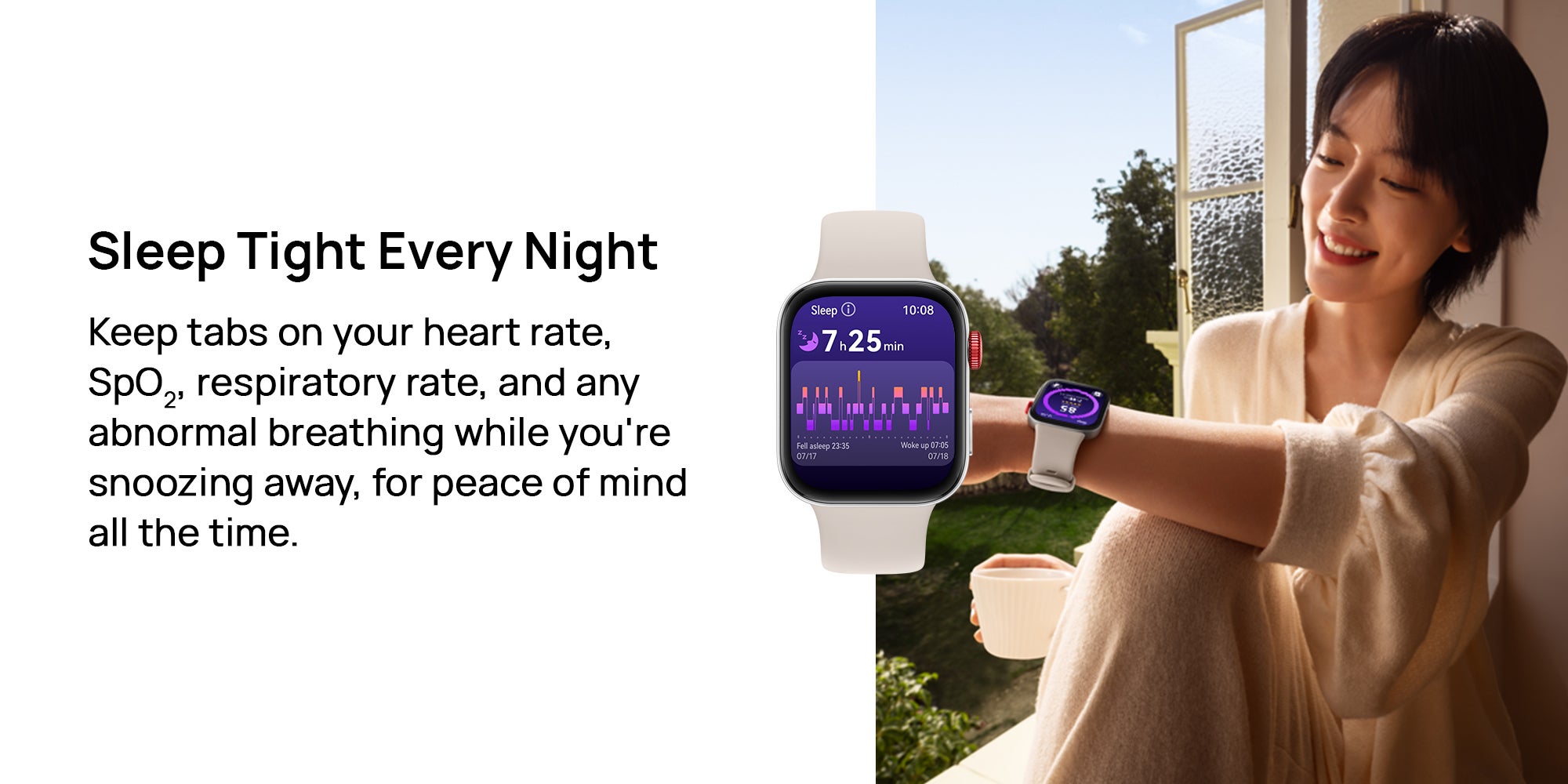 Watch Fit 3 Smartwatch, 1.82 Inch AMOLED Display, Ultra Slim Design, Scientific Workout Coach, Upgraded Health Management, Compatible With iOS And Android + FreeBuds SE 2 Moon White