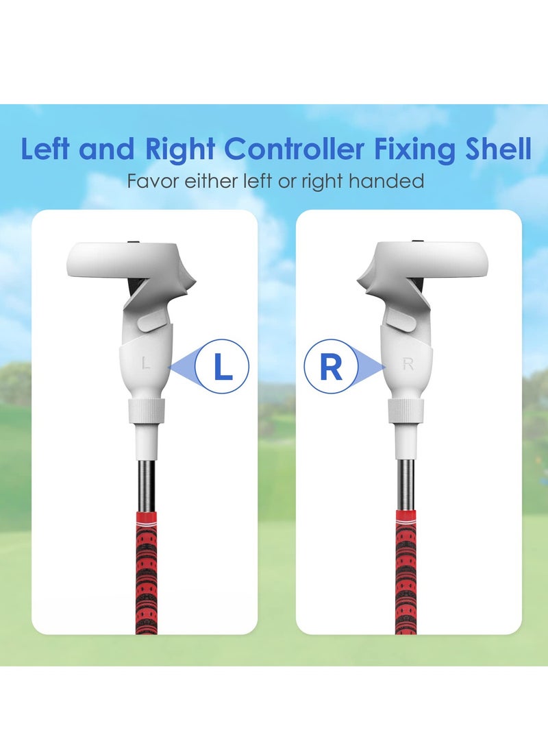 Golf Club Handle for Oculus Quest 2, Dual-Compatible VR Accessory, Realistic Simulator Attachment with Enhanced Grip for Left and Right Controllers