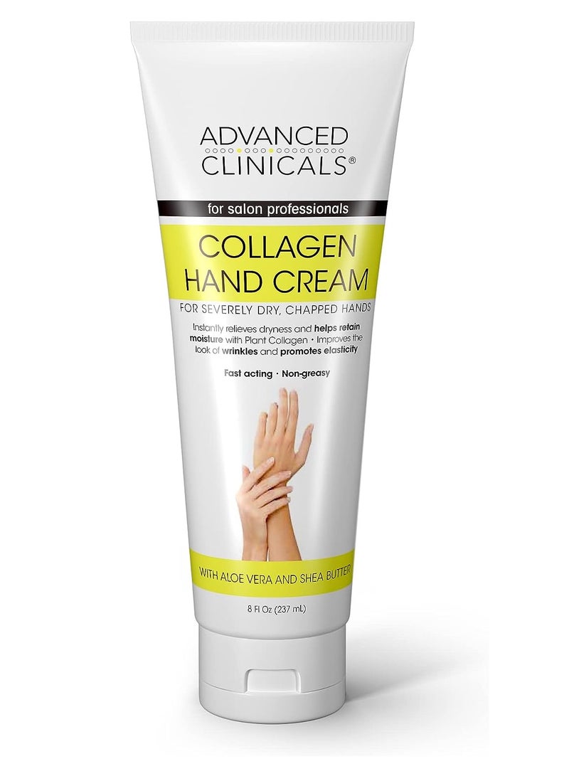 Advanced Clinicals Collagen Hand Cream 8 fl oz (237 ml)
