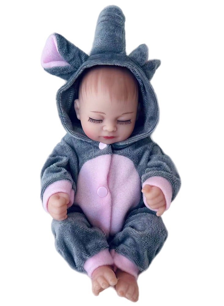 Mini Size 10 Inch 28 Cm Full Vinyl Baby Doll with Clothes