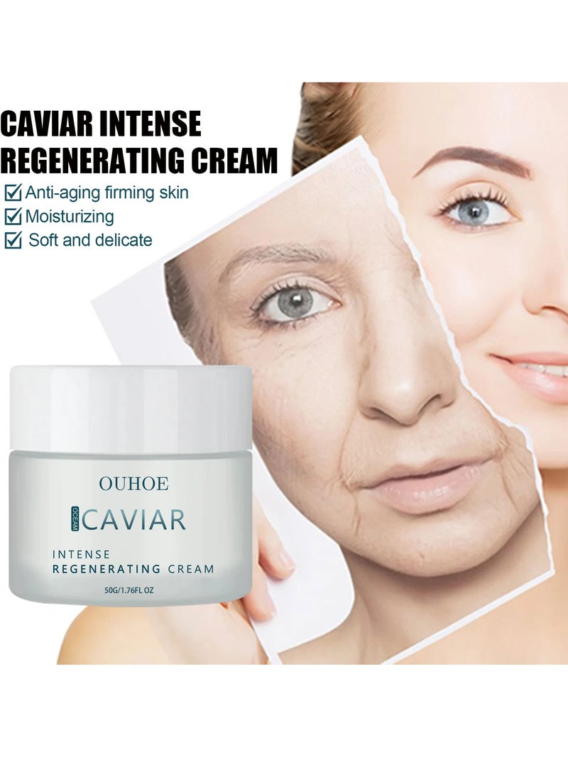 Caviar Cream, Hyaluronic Acid Anti Aging Anti Wrinkle Essence, Hydrating And Firming Skin Whitening Cream, Softening Moisturizing  Smooth Face Essence For Skin Tightening Lifting And Shrinking Pores