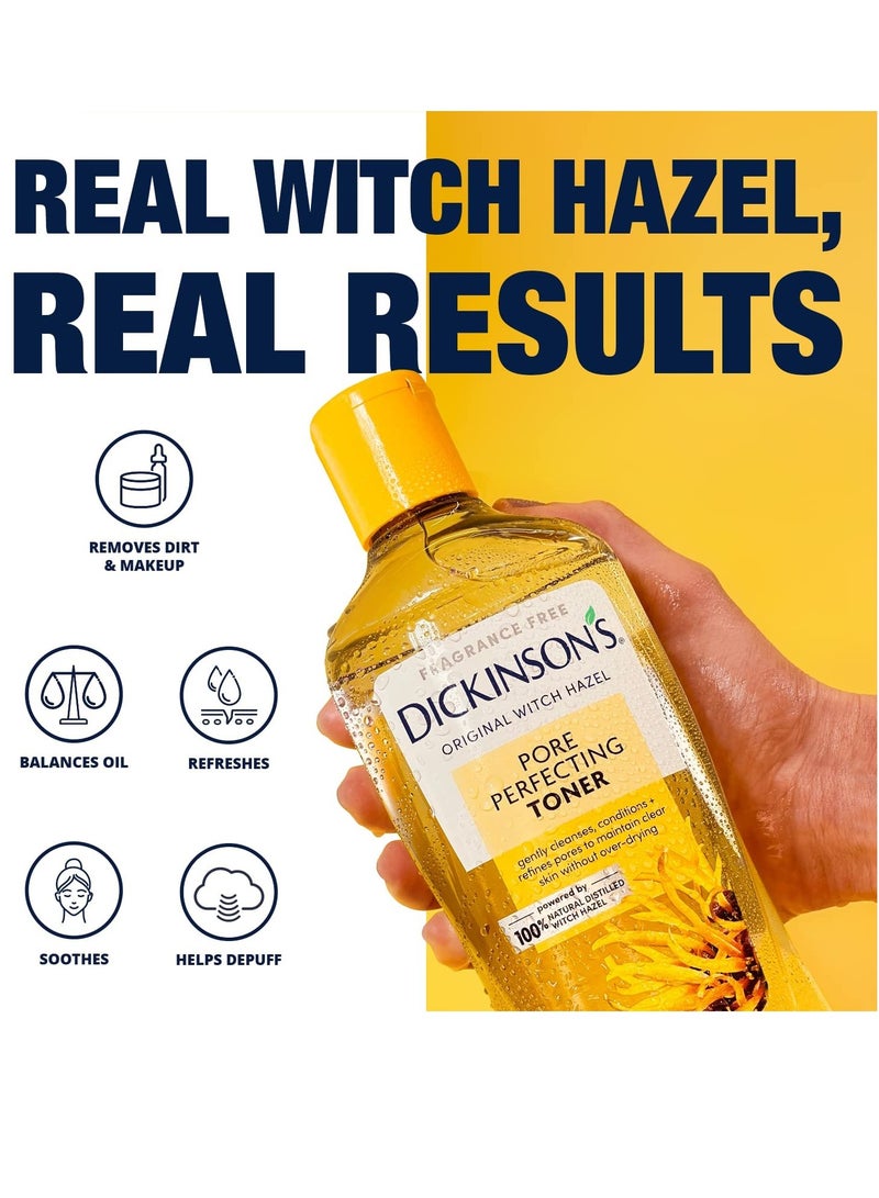 Original Witch Hazel Pore Perfecting Toner, 100% Natural, 16 ounce Fragrance free