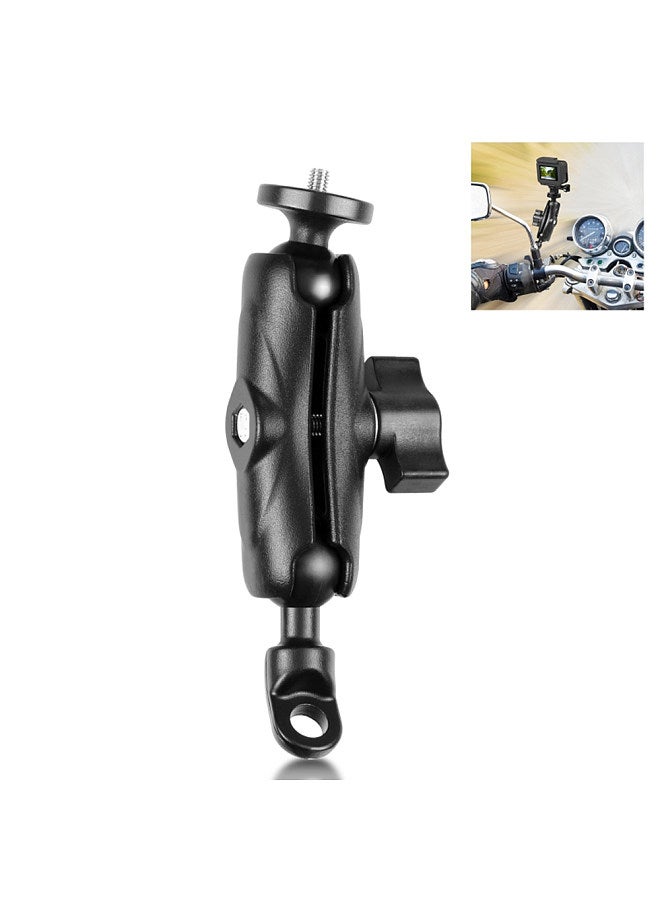 PU702B Motorbike Rear-view Mirror Mount Bracket Motorcycle Sports Camera Holder 1/4 Inch Screw with Sports Camera Mounting Adapter Replacement for GoPro Hero 11/10/9/8 INSTA360 ONE/ X2/ X3/GO2
