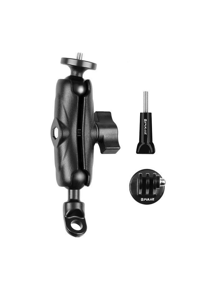 PU702B Motorbike Rear-view Mirror Mount Bracket Motorcycle Sports Camera Holder 1/4 Inch Screw with Sports Camera Mounting Adapter Replacement for GoPro Hero 11/10/9/8 INSTA360 ONE/ X2/ X3/GO2