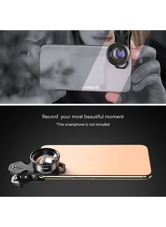 APL-HB100mm Universal Smartphone Macro Lens 4K HD Phone Camera Lens No Distortion Blurry Background Compatible with iPhone 11/XS/XS Max/XR/X/8/8 Plus