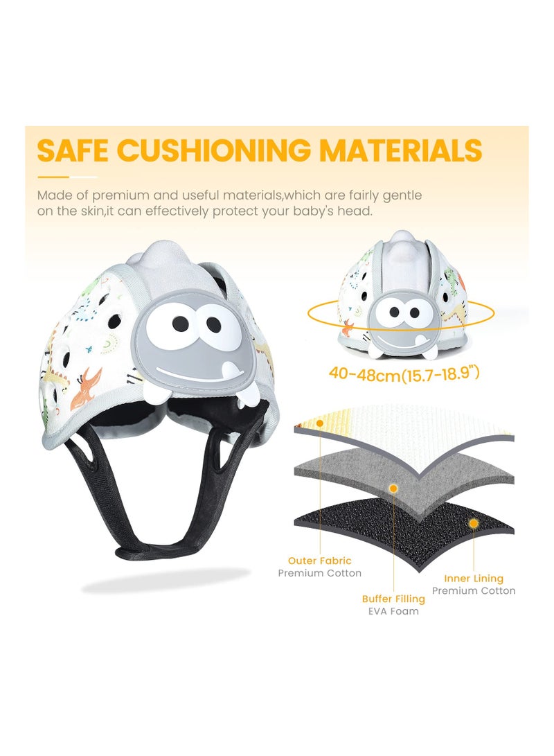 Baby Safety Helmet, Breathable Baby Head Protector For Crawling And Walking, Infant Soft Helmet, Anti-Collision, Ultra-Lightweight, Expandable And Adjustable Age 6M-24M, Tested And Certified