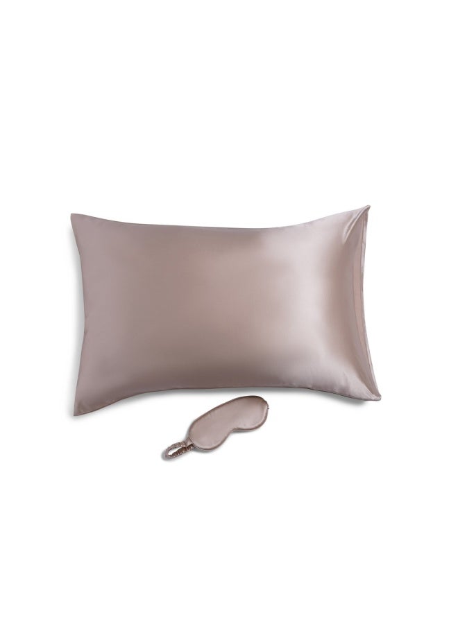 Luxury Silk Pillow Case Travel Set - Gold