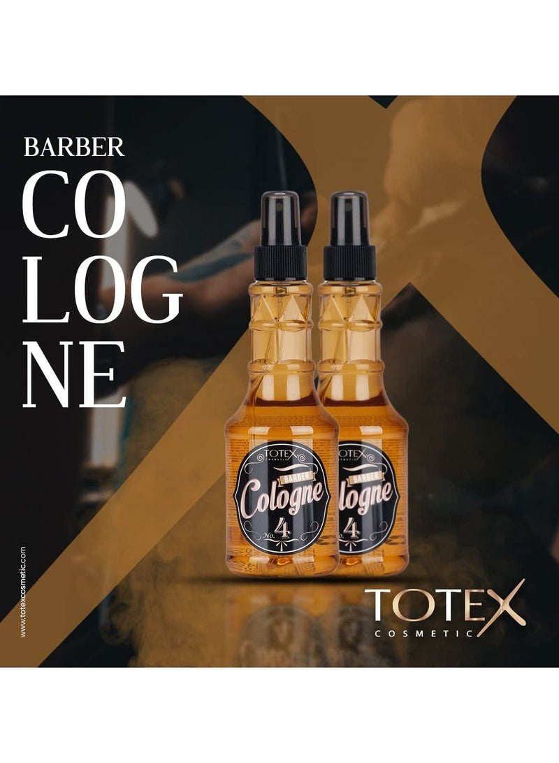 Totex Barber Aftershave Men Spray Cologne Fragrance Professional Barbers Hairdressers and Traditional Spray Cologne 250 ml (No 4 Gold Brown)