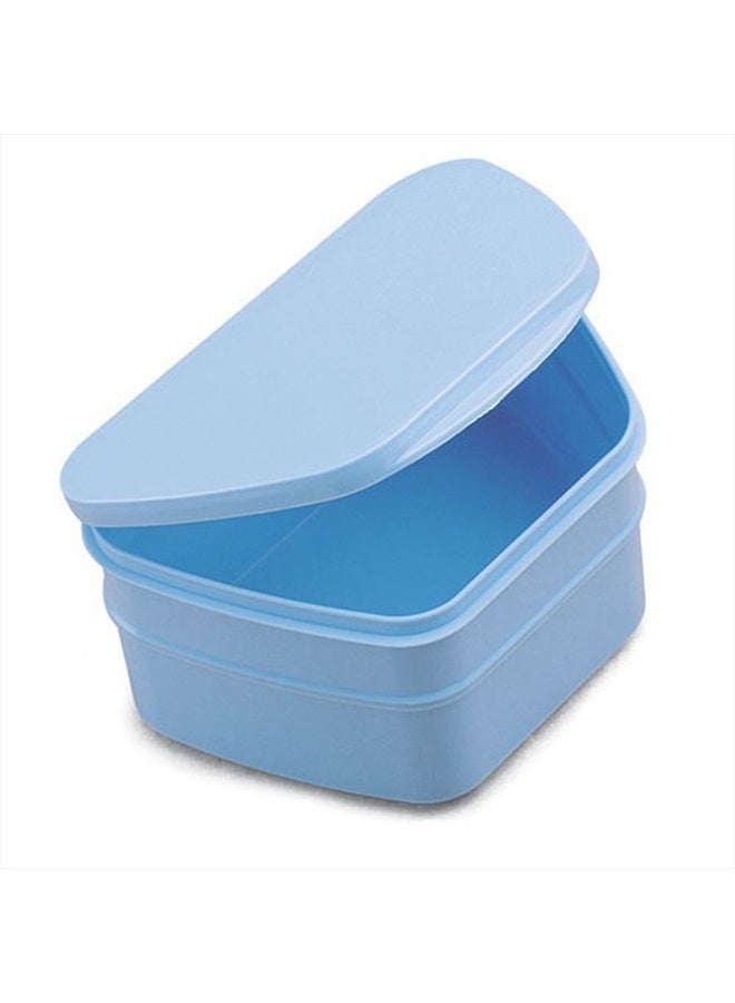 Denture Safe Cup, Plastic Hinged Case - Blue (741640000)