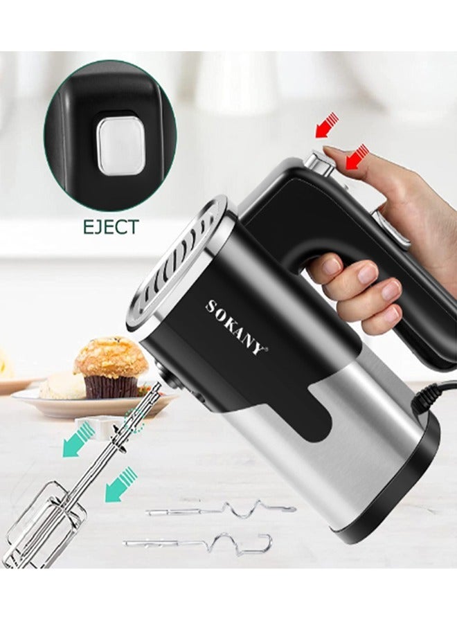 Electric Hand Mixer 800W Powerful Eggs Beater With 5 Gear Speed Mixing Machine