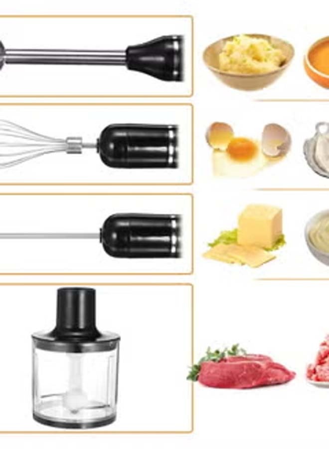 5 in 1 Blender Electric Food Mixer Kitchen Detachable Hand Blender Egg Beater Vegetable Stand Blend Stainless Steel Blade