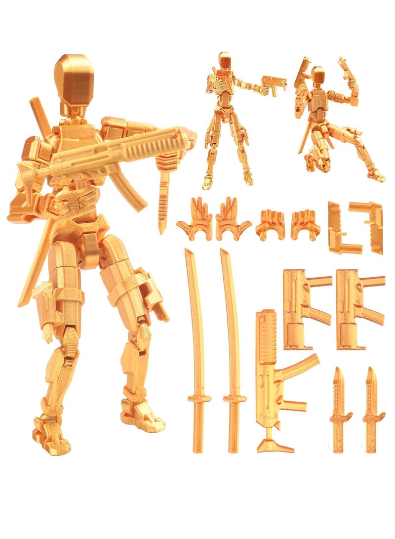 13 Action Figure -T-13 Figure, Action Figure, Multi-Jointed Movable Robot Figures, 3D Printed Action Figures, Lucky 13 Action Figures Activity Robot, Home Desktop Decorations Gifts for Game Lovers