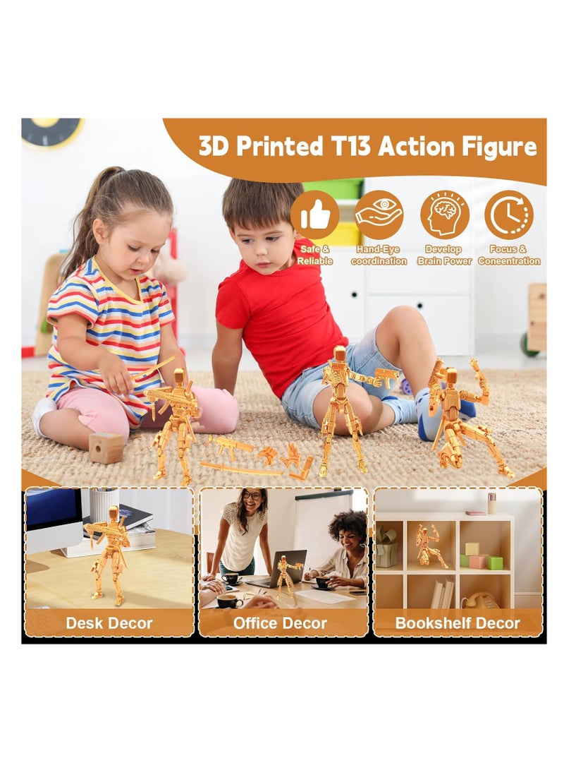 13 Action Figure -T-13 Figure, Action Figure, Multi-Jointed Movable Robot Figures, 3D Printed Action Figures, Lucky 13 Action Figures Activity Robot, Home Desktop Decorations Gifts for Game Lovers