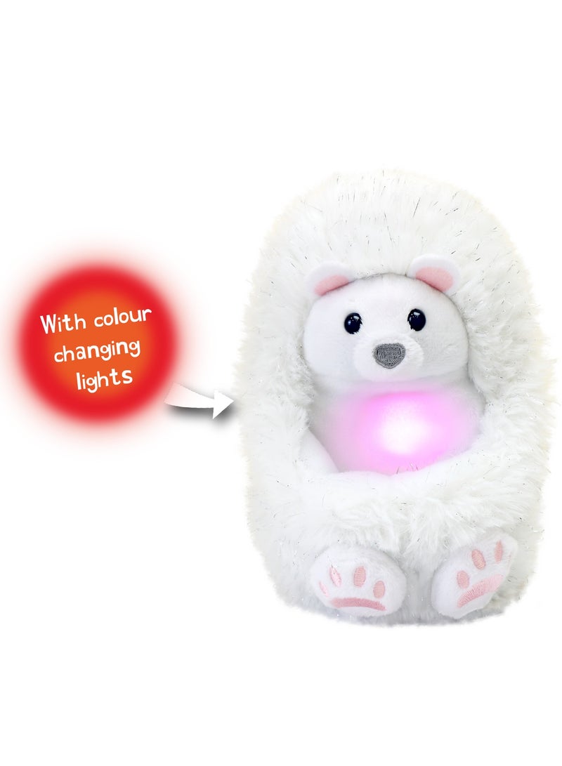 Curlimals Arctic Glow Perry Polar Bear Interactive Soft Toy With Over 75 Sounds and Reactions Responds to Touch with Lights Cuddly Fun Arctic Animal Gift For Girls and Boys Age 3+, White