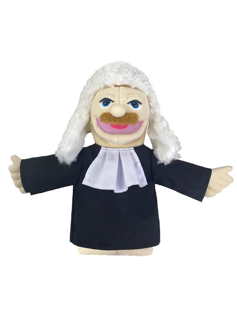 1 Pcs Judge Occupation Professional Figurine Role Playing Parent-Child Interaction Toy Family Companionship Plush Doll Figurine Toy Hand Puppet