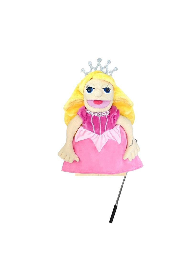 1 Pcs Princess Professional Figurine Role Playing Parent-Child Interaction Toy Family Companionship Plush Doll Figurine Toy Hand Puppet With Control Lever