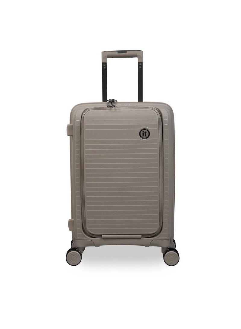it luggage Spontaneous, Unisex Polypropylene Material Hard Case Luggage, 8x360 degree Spinner Wheels, Expandable Trolley Bag, TSA Type lock,15-2881-08OL- Size Cabin with Pocket, Color Feather Grey
