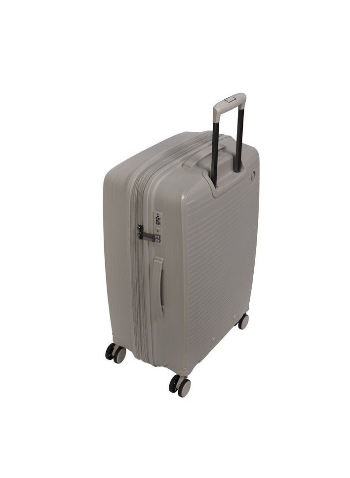 it luggage Spontaneous, Unisex Polypropylene Material Hard Case Luggage, 8x360 degree Spinner Wheels, Expandable Trolley Bag, TSA Type lock,15-2881-08OL- Size Medium, Color  Feather Grey