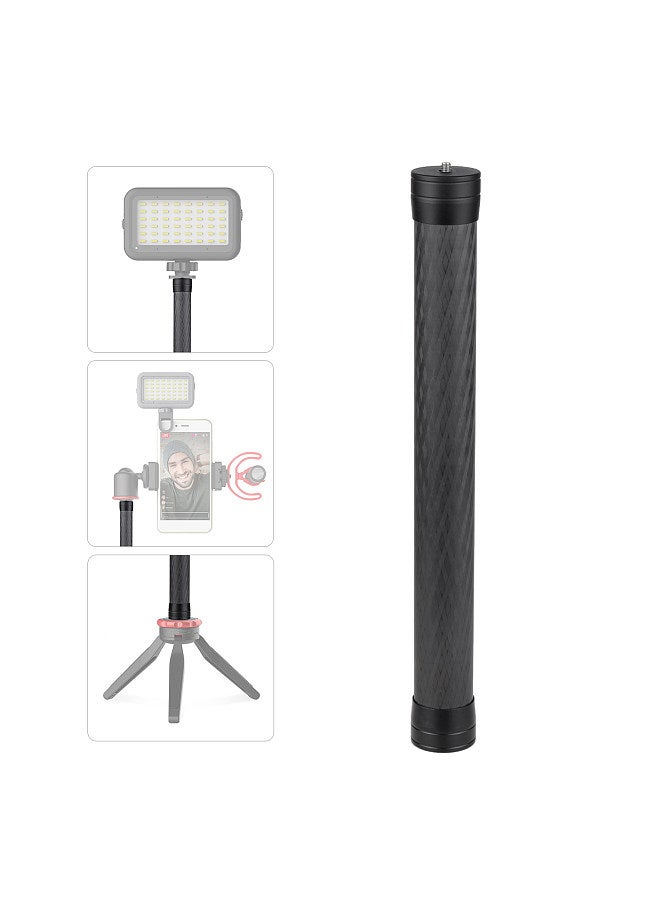 Stabilizer Extension Rod Carbon Fiber Bar Universal Handheld Photography Pole with 1/4 Inch Screw and Screw Hole for Gimbal Stabilizer DSLR SLR Cameras