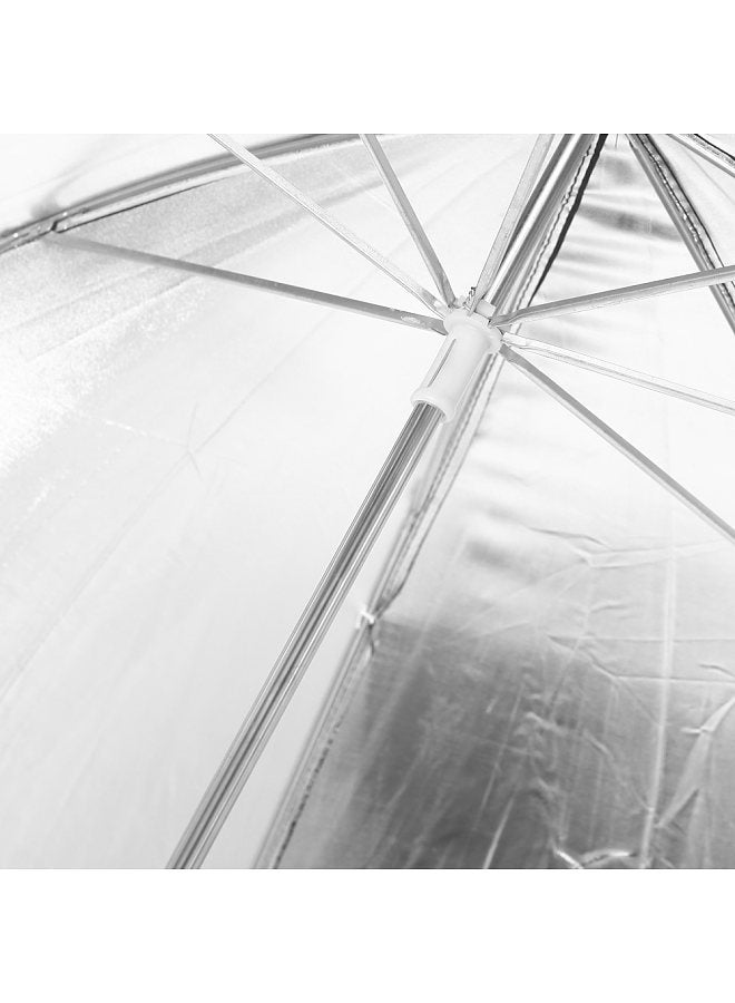 83cm 33in Studio Photo Strobe Flash Light Reflector Black Silver Umbrella