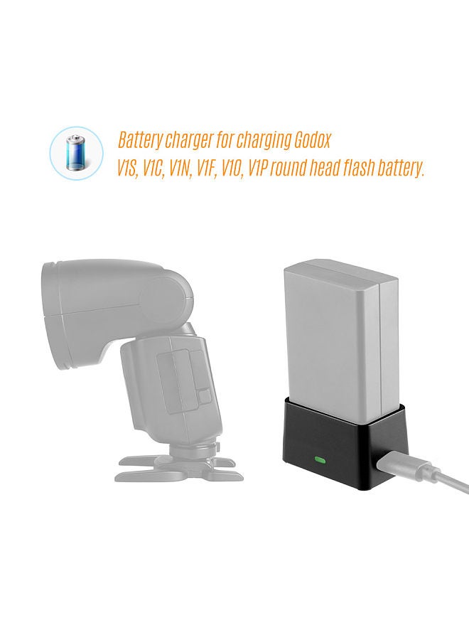 VC26 USB Battery Charger DC 5V Input DC 8.4V Output for Charging V1S V1C V1N V1F V1O V1P Round Head Flash Battery
