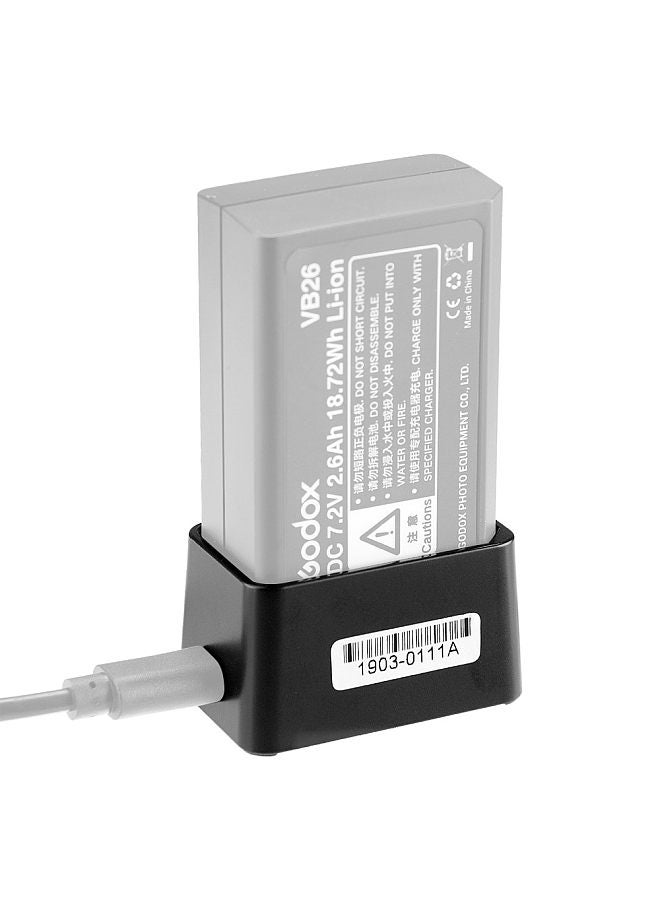 VC26 USB Battery Charger DC 5V Input DC 8.4V Output for Charging V1S V1C V1N V1F V1O V1P Round Head Flash Battery