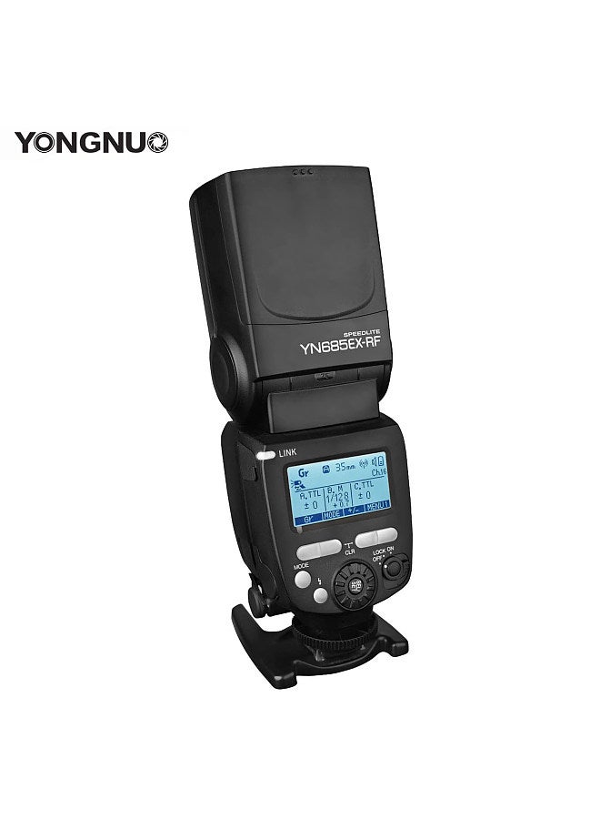 YN685EX-RF On-camera Flash Light Master Slave Speedlite GN60 TTL 1/8000s HSS 2s Recycle Time with 2.4G Wireless Trigger System Replacement for Sony A7 Series A6600 A6500 A6400 A99 A77
