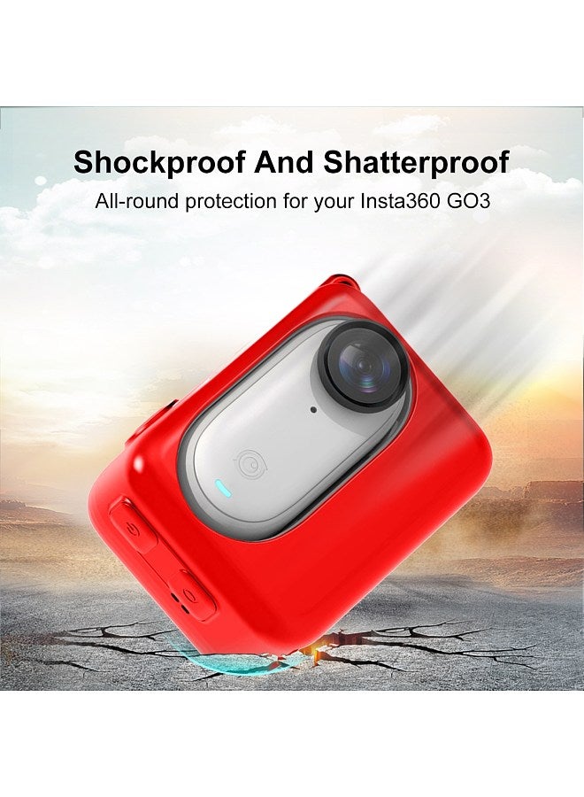 PU865 Camera Protector Case Silicone Cover Camera Case Anti-Scratch Compatible with Insta360 GO 3