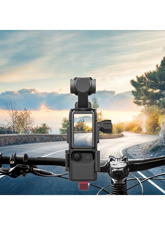 PU898B Expansion Adapter Camera Extenion Bracket Mount with Cold Shoe Mount Action Cam Mount & 1/4in Screw Hole Compatible with DJI Osmo Pocket 3