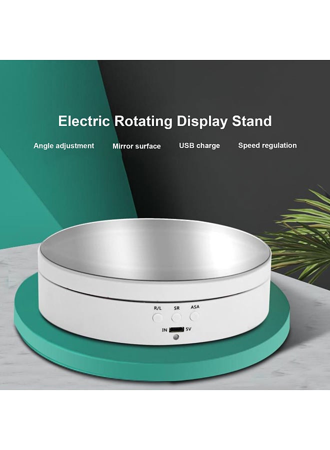Electric Rotating Display Stand Mirror Surface 3 Speed Regulation 3KG Load Capacity for Photography Jewelry Exhibition
