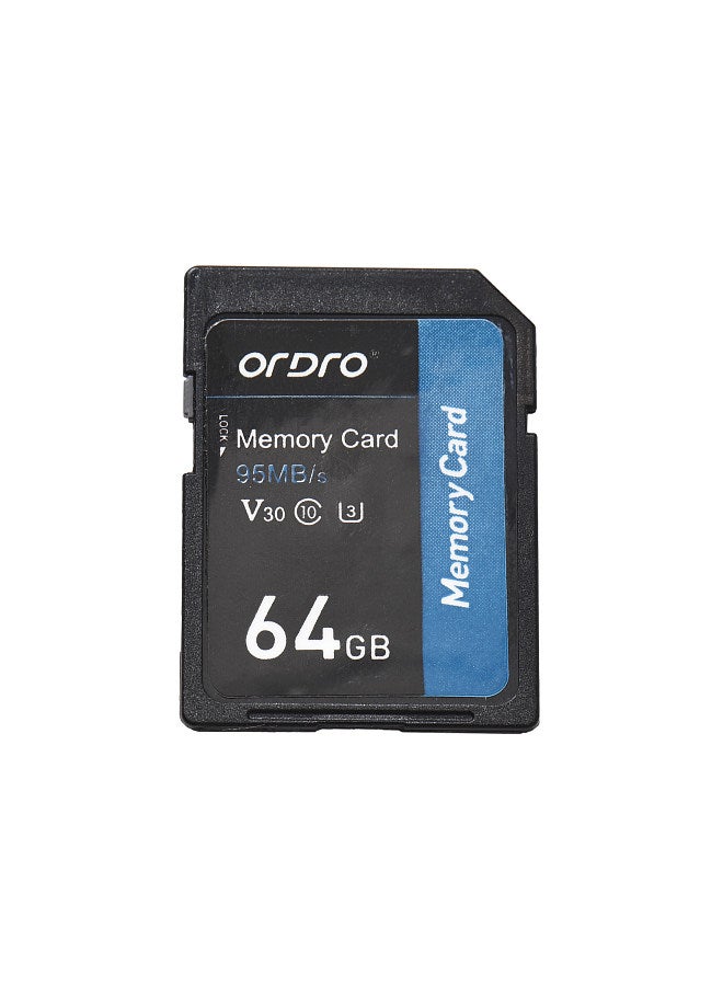 64GB Memory Card V30 Class 10 SD Card 95MB/s High Speed for Digital Video Cameras Camcorders