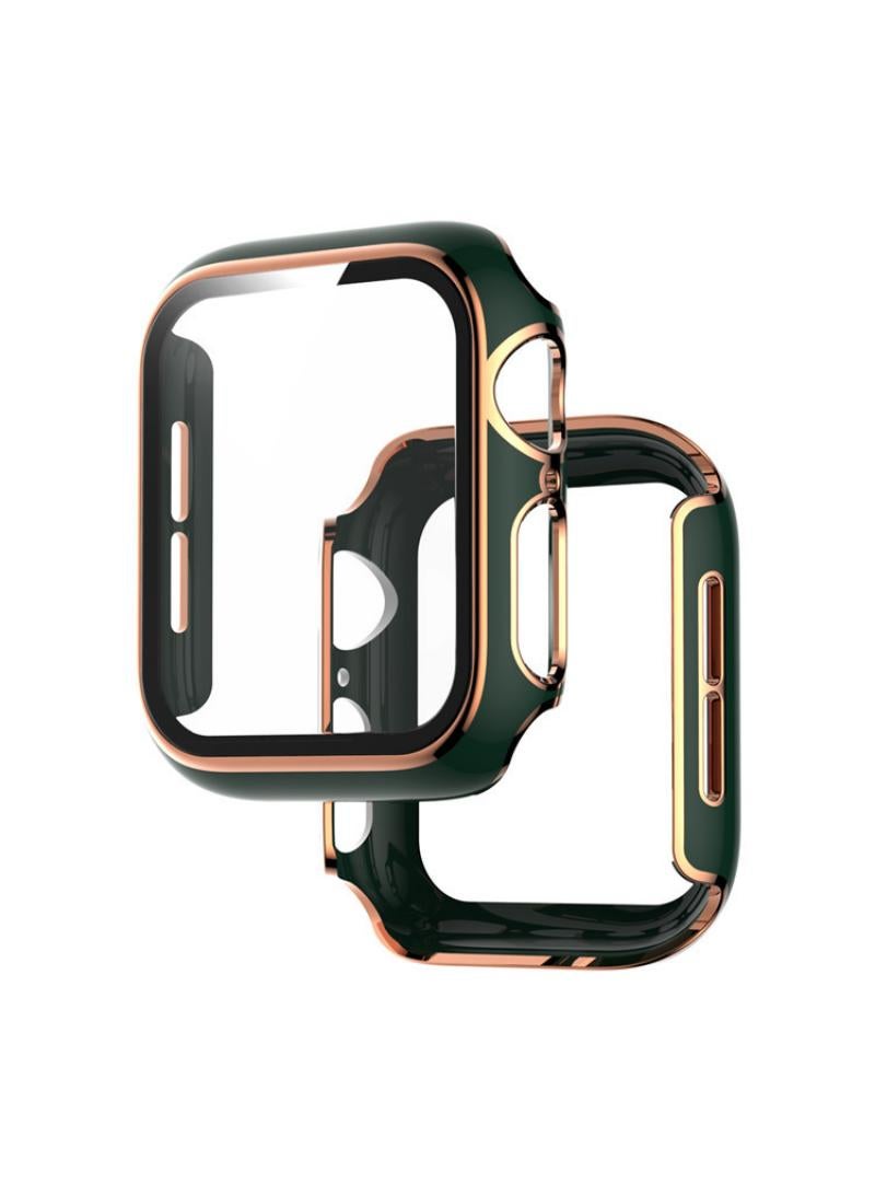 2Piece Suitable For AppleWatch 44mm universal Watch Tempered Film Integrated Protective Case
