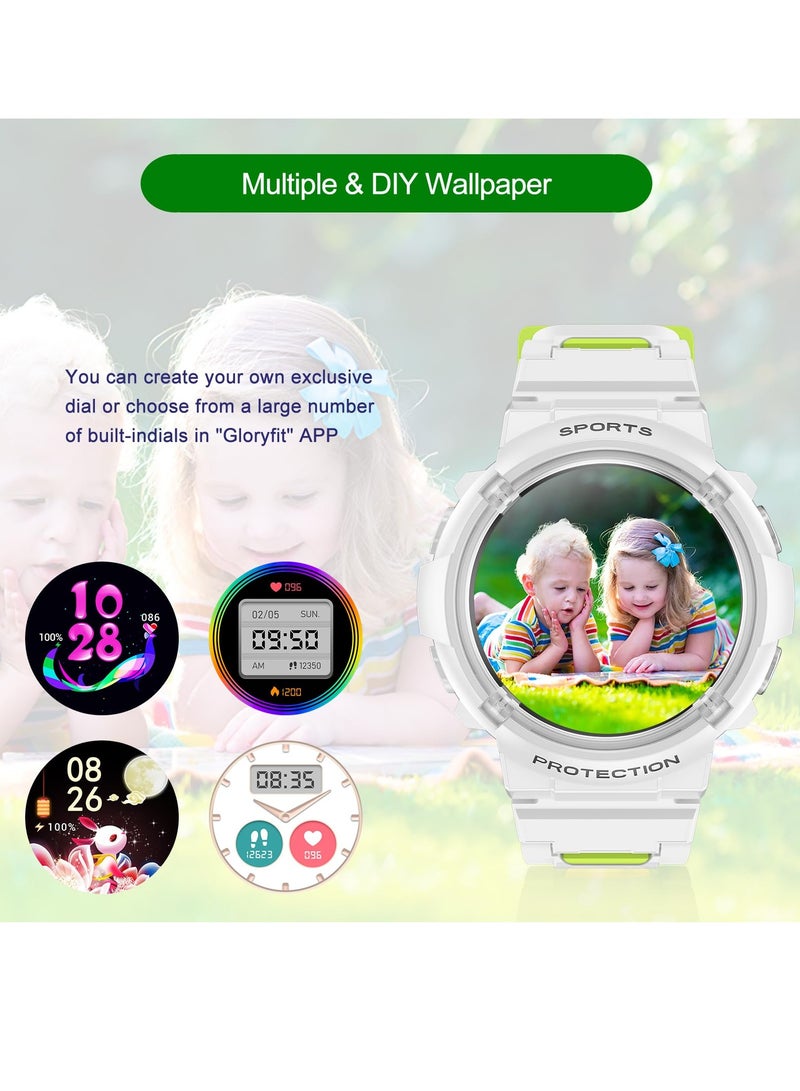 Kids Fitness Tracker Watch for Boys Girls, IP68 Waterproof Kids Smart Watch with Heart Rate Sleep Monitor, 25 Sports Mode, Pedometer, Calorie Step Counter, Alarm Clock