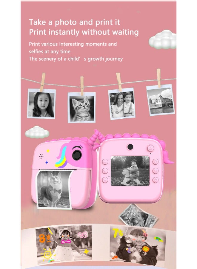 Instant Print Digital Kids Camera Gifts For  Boys And Girls Children Paper Shoot Photo Video Cameras Toy Outdoor