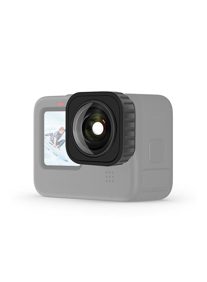 Camera Lens Anti-Shaking 155°Wide Angle Support 5-meter Waterproof Lens Mod Compatible with GoPro Max/ Hero 12 11 10 9 Black