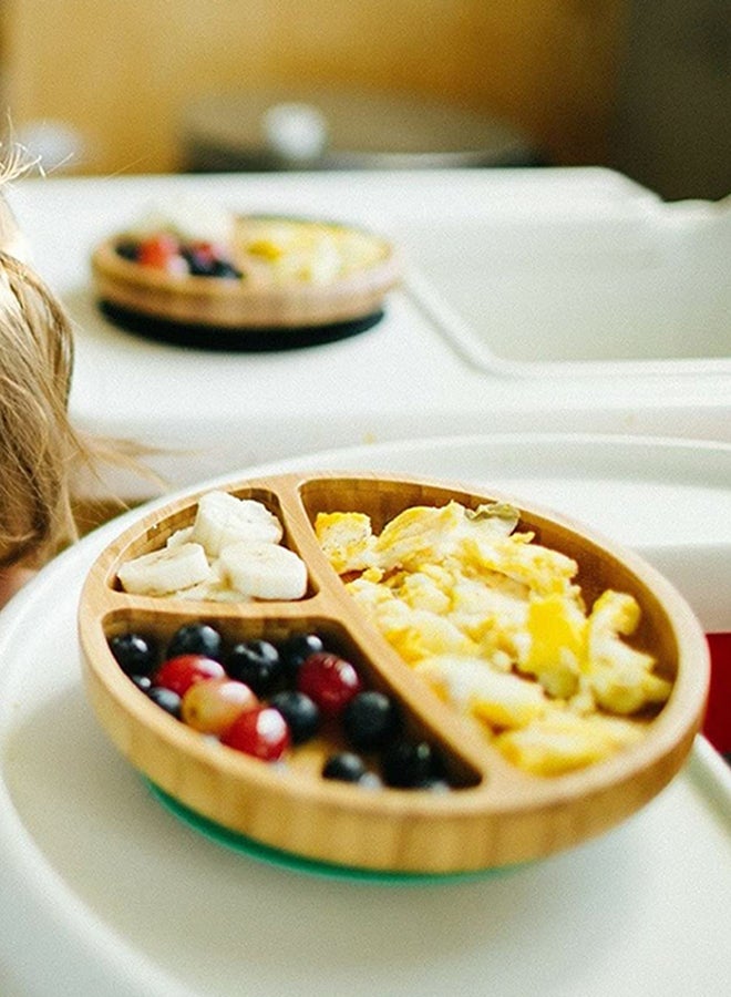 Bamboo Suction Classic Plate And Spoon