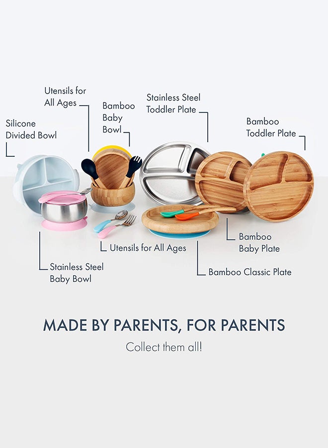 Bamboo Suction Classic Plate And Spoon