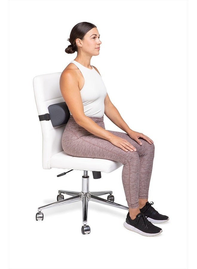 The Original McKenzie D-Section Lumbar Roll – USA-Made Low Back Lumbar Support Pillow for Office, Back Pillow for Car and Travel. The Preferred Lumbar Pillow of Physical Therapists.