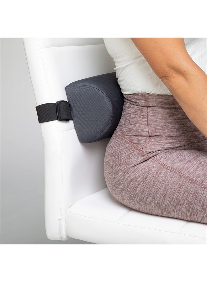 The Original McKenzie D-Section Lumbar Roll – USA-Made Low Back Lumbar Support Pillow for Office, Back Pillow for Car and Travel. The Preferred Lumbar Pillow of Physical Therapists.
