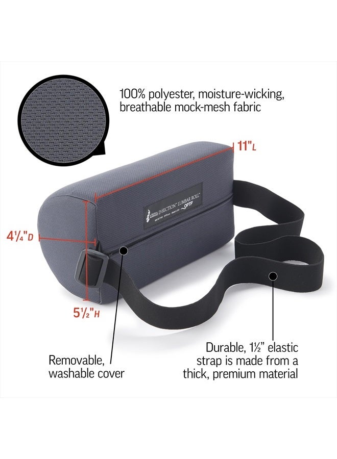 The Original McKenzie D-Section Lumbar Roll – USA-Made Low Back Lumbar Support Pillow for Office, Back Pillow for Car and Travel. The Preferred Lumbar Pillow of Physical Therapists.
