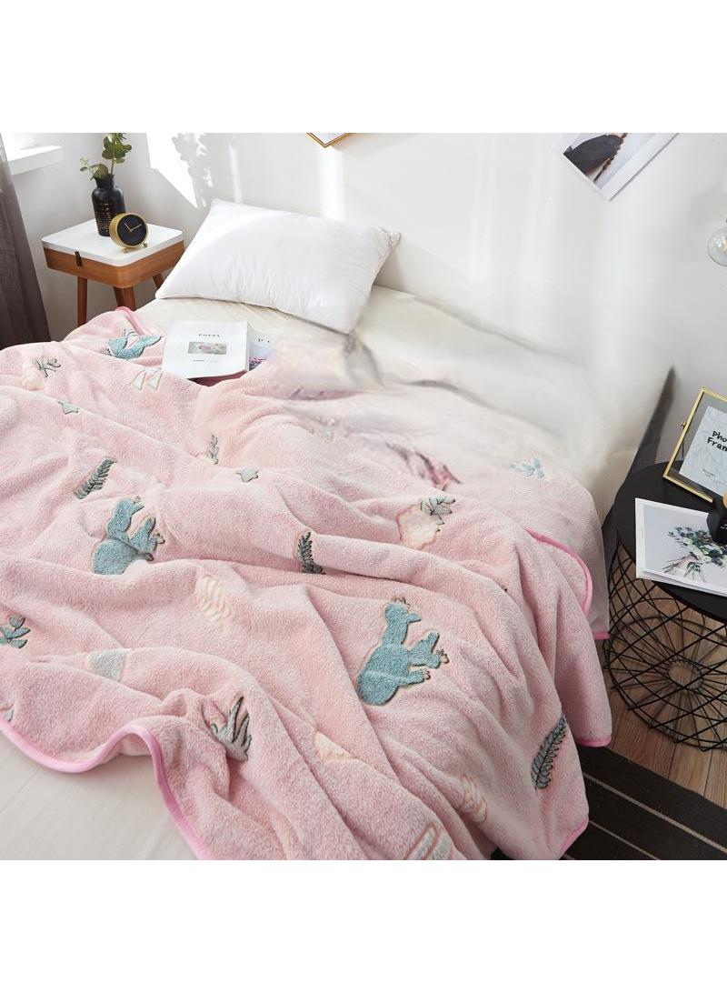 1-Piece Cactus Pattern Cozy Blanket Air Conditioning Blanket