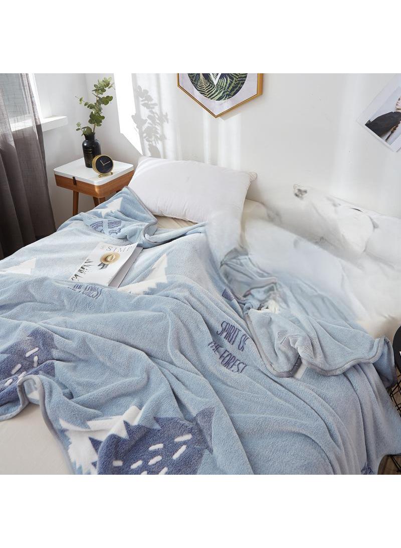 1-Piece Plant Pattern Cozy Blanket Air Conditioning Blanket