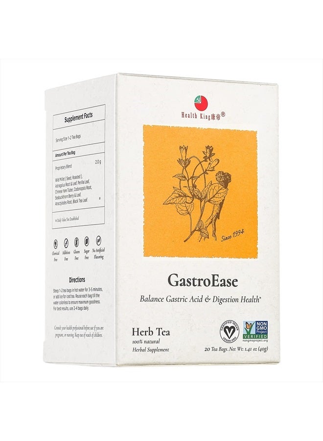 GastroEase Herb Tea, Teabags, 20 Count Box