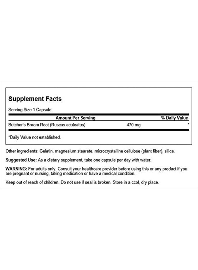 Butcher's Broom 470 Milligrams 100 Capsules