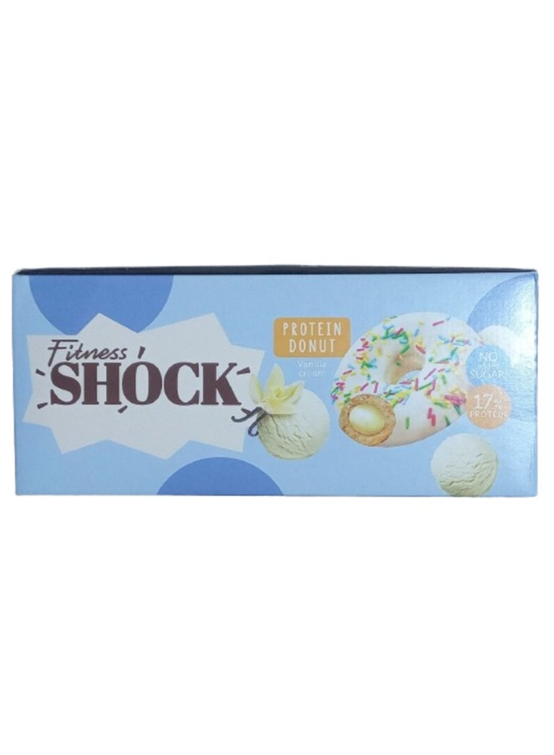 Fitness Shock Protein Donut Vanilla Cream Flavor 70g Pack of 9