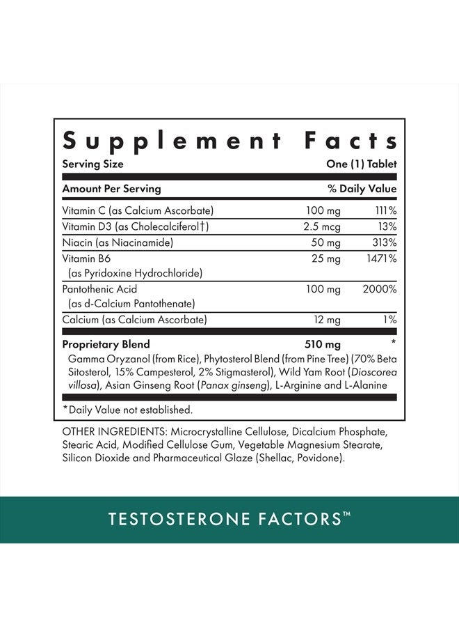 Michael's Health Naturopathic Programs Testosterone Factors - 60 Vegetarian Tablets - Nutrients to Support Testosterone Production - Kosher - 60 Servings