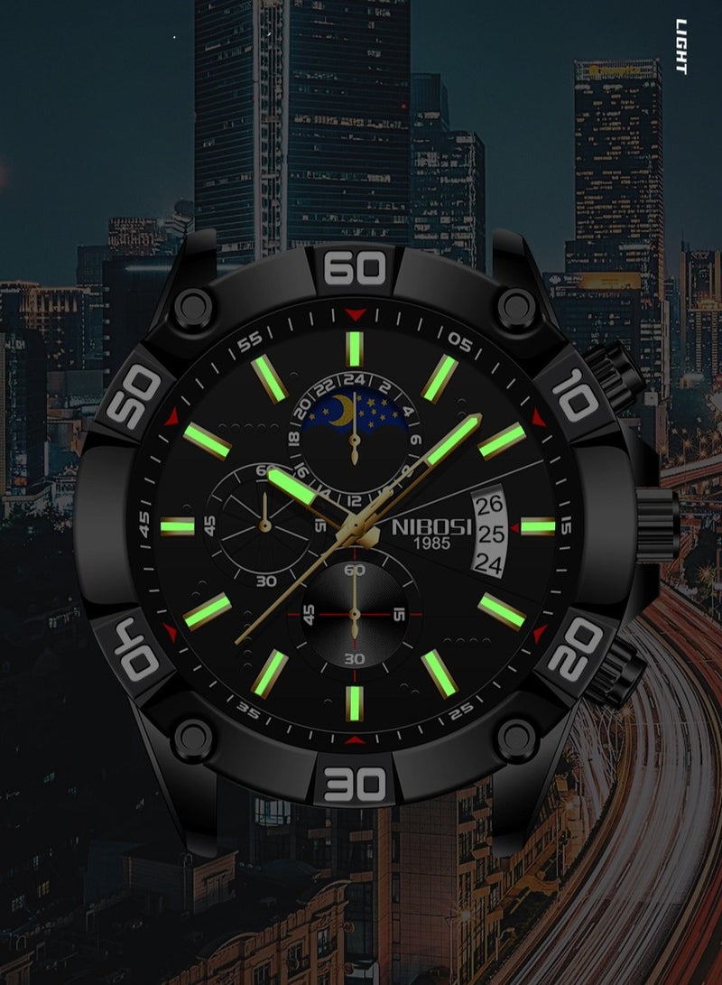 Men's Fashion Business Multifunctional Luminous Waterproof Quartz Watch