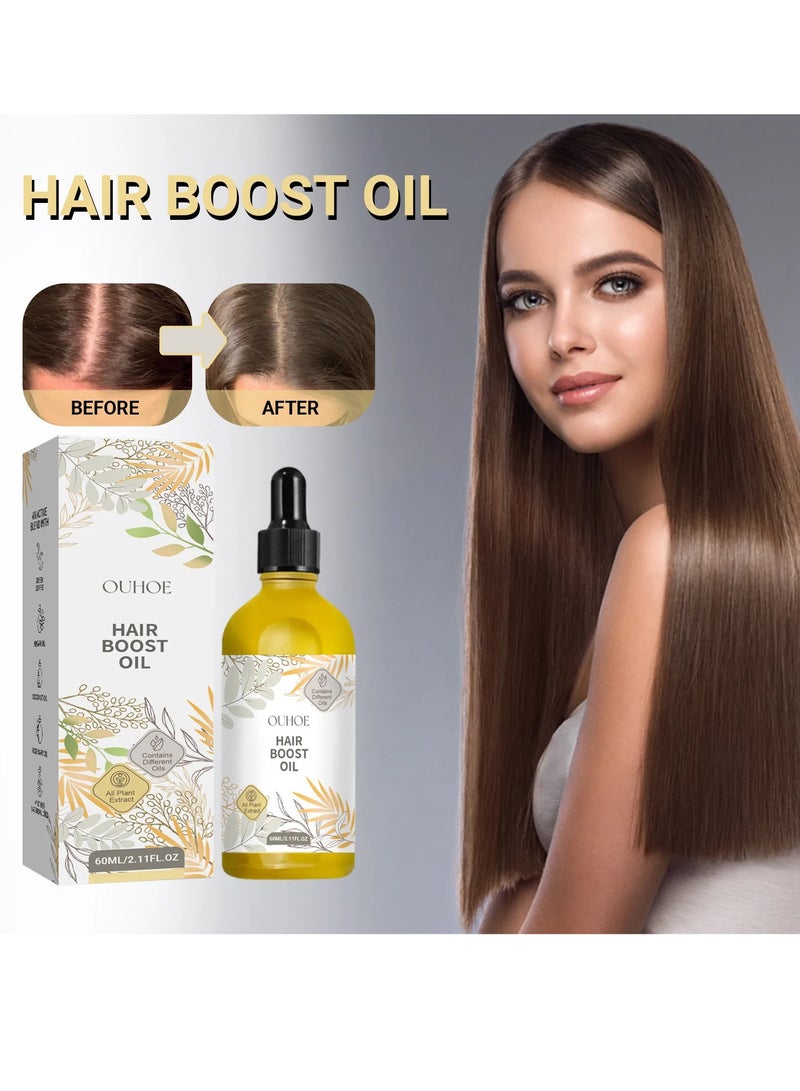 Hair Essential Oil, Natural Formula Hair Growth Essence, Nourishing Anti Hair Loss Dense Hair Essential Oil For Hair Growth, Smooth Thickening Rosemary Hair Oil For Repairing Damaged Hair