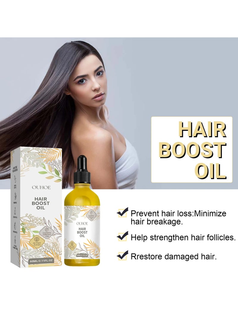 Hair Essential Oil, Natural Formula Hair Growth Essence, Nourishing Anti Hair Loss Dense Hair Essential Oil For Hair Growth, Smooth Thickening Rosemary Hair Oil For Repairing Damaged Hair